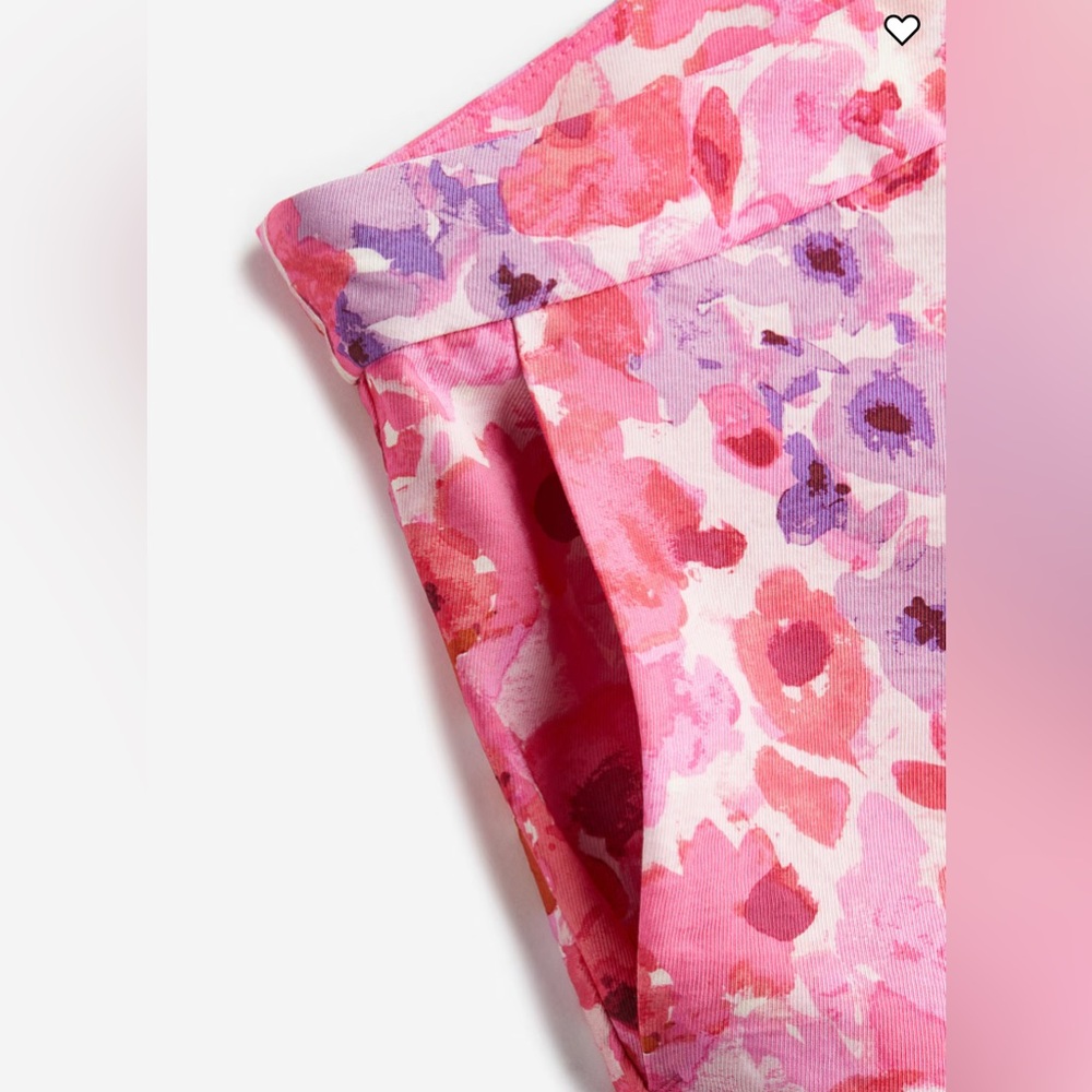 H&M nwt size 16 Floral Pink and Purple Wide-Leg Pants. A233 - Picture 2 of 8